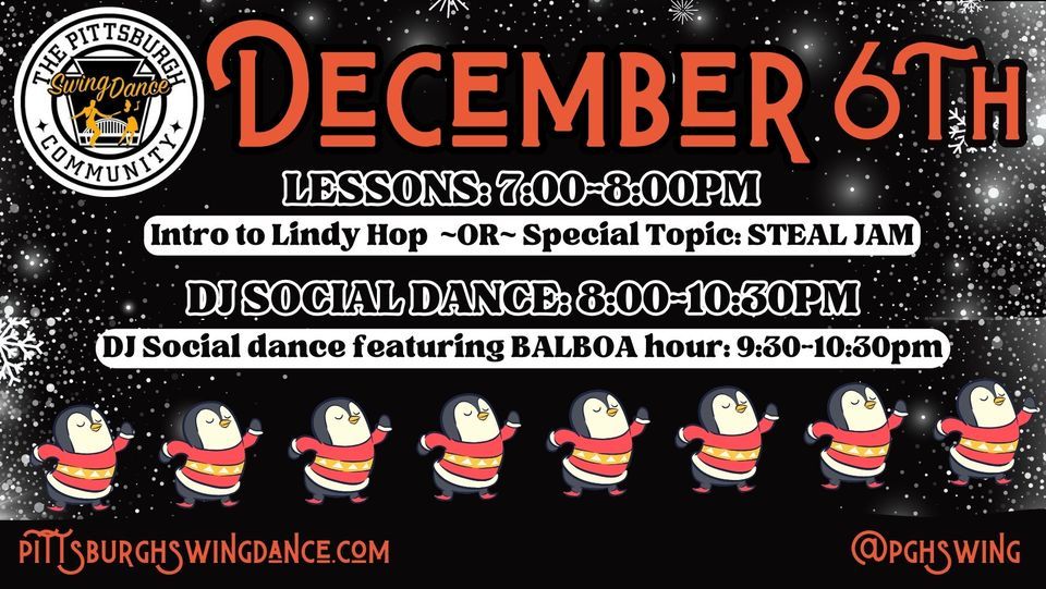 LEARN TO SWING DANCE LESSONS & DJ Social Dance Presented by