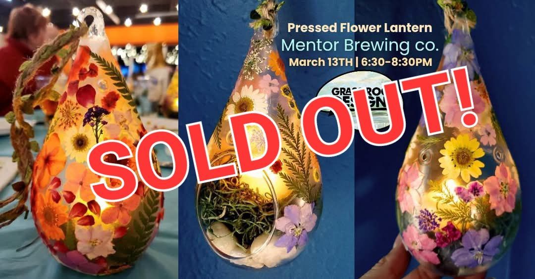 SOLD OUT: Pressed Flower Flickering Lantern | Mentor Brewing Co.