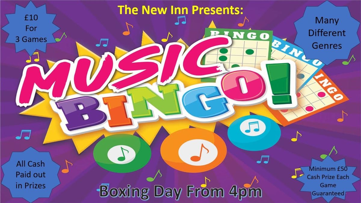 Boxing Day Music Bingo @ The New Inn