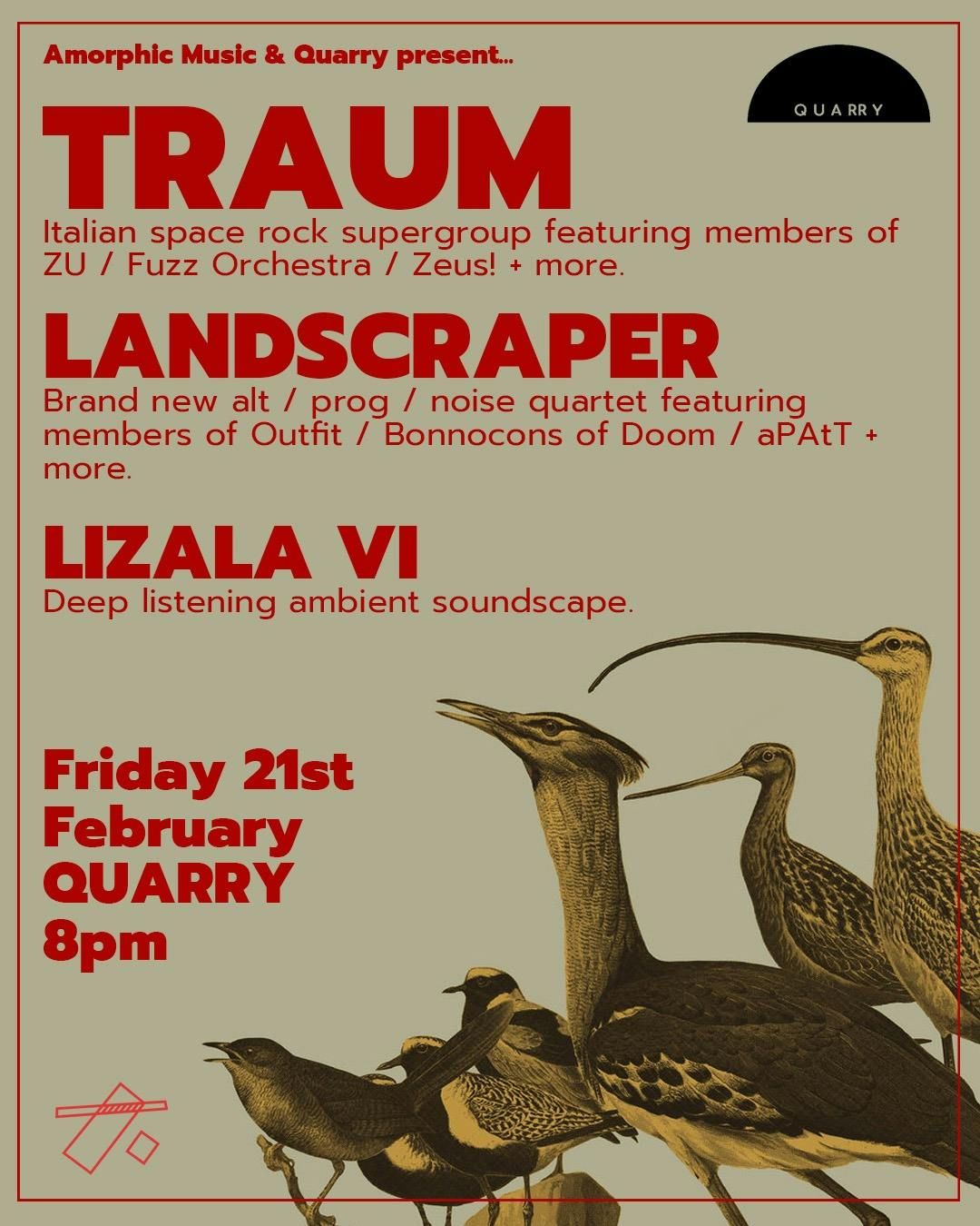 Traum (Italian Space Rock) w\/ Landscraper &amp; Lizala Vi