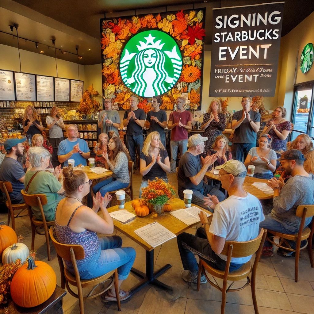 Signing Starbucks Night of Greenville, SC- Friday, September 20, 2024