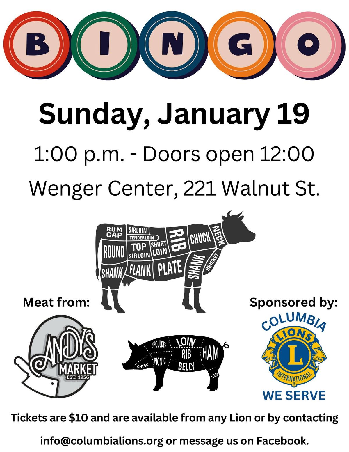 Meat Bingo - Columbia Lions Club