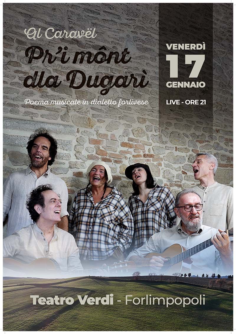 17\/01\/2025 Il nuovo spettacolo di AL CARAVEL al Teatro Verdi per il Forlimpopoli Folk Club