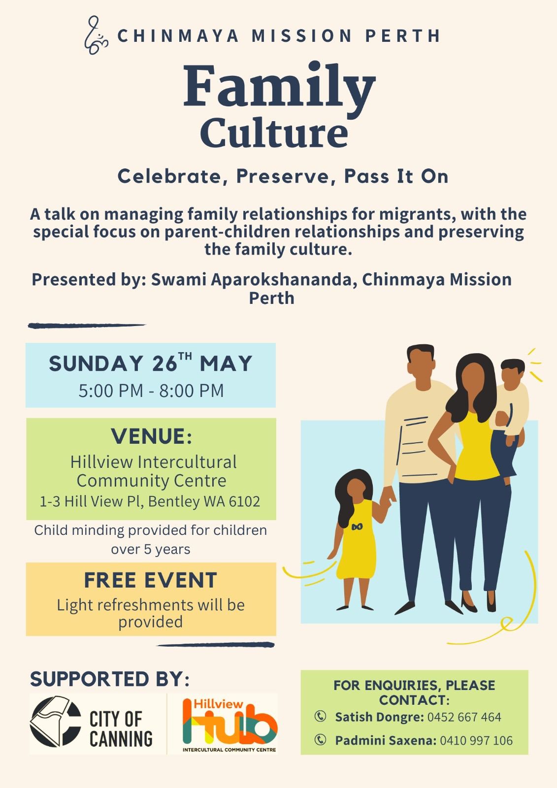 Family Culture - A talk on managing family relationships for migrants.