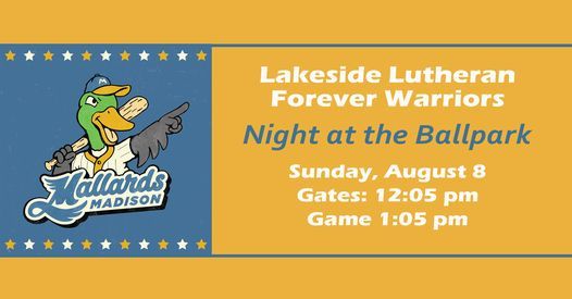 Lakeside Lutheran Forever Warriors Night at the Ballpark