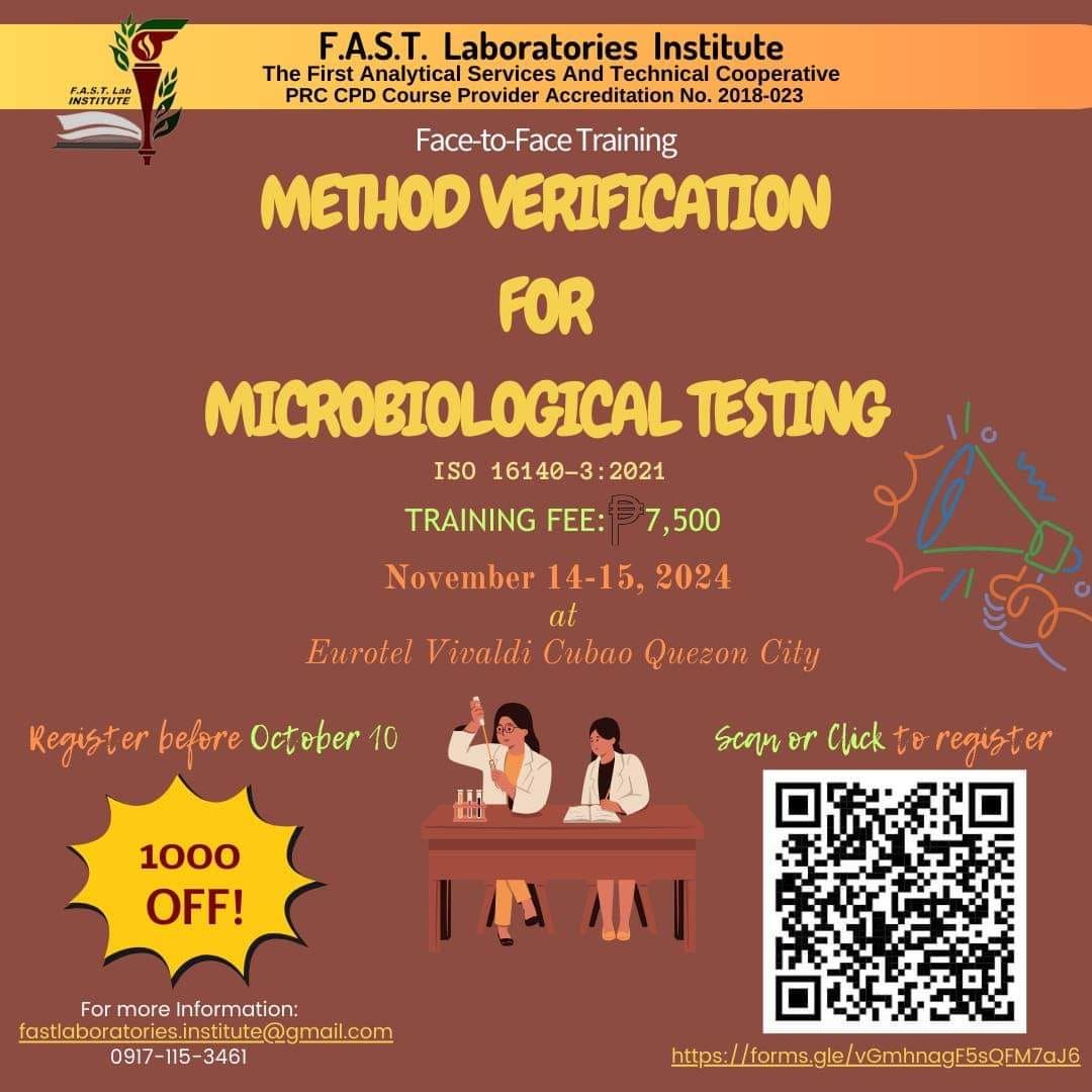 Second Run of the Training Session on Method Verification for Microbiological Testing