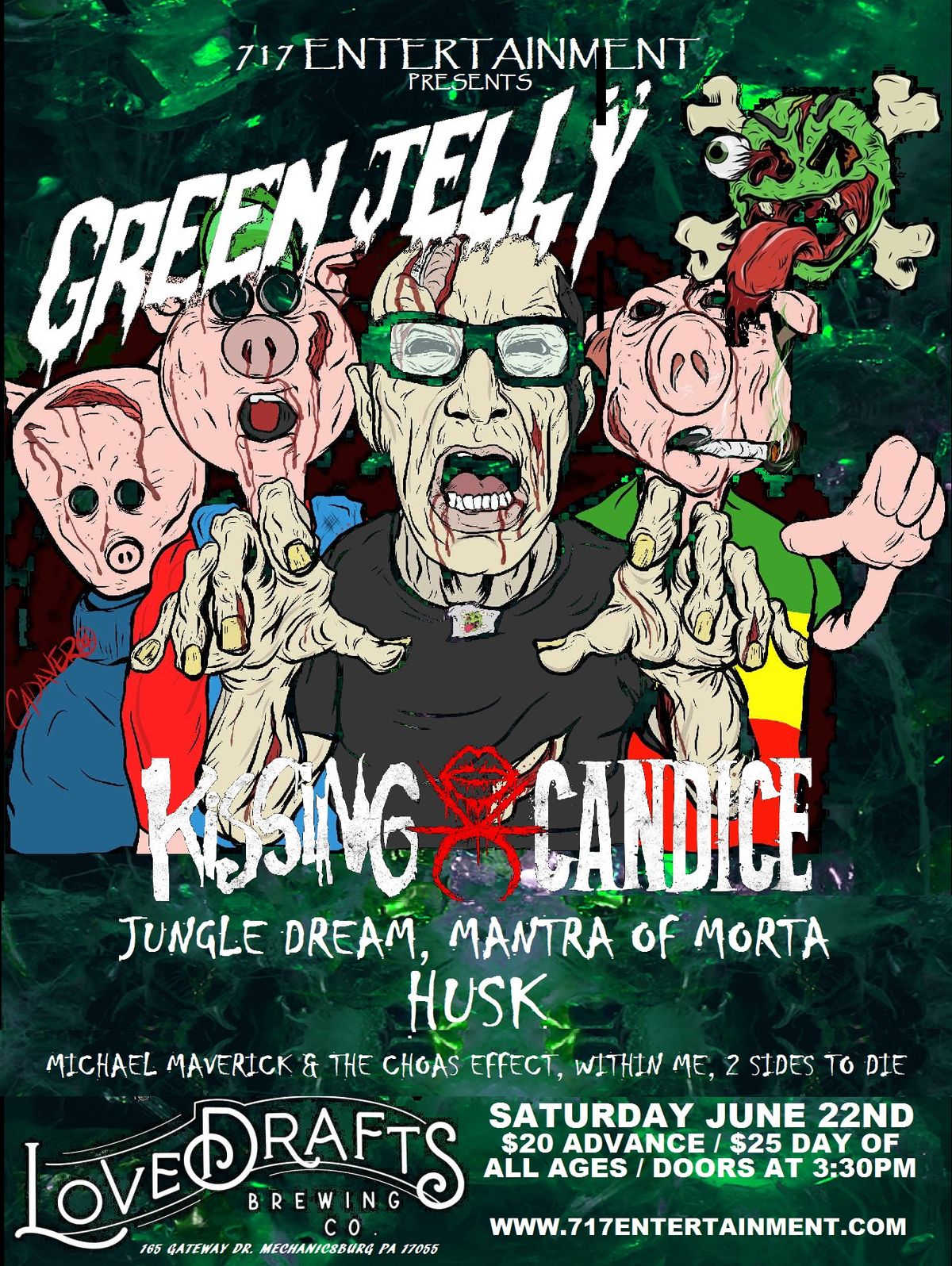Green Jelly Punk Rock Circus w\/ Kissing Candice & More at Lovedrafts 