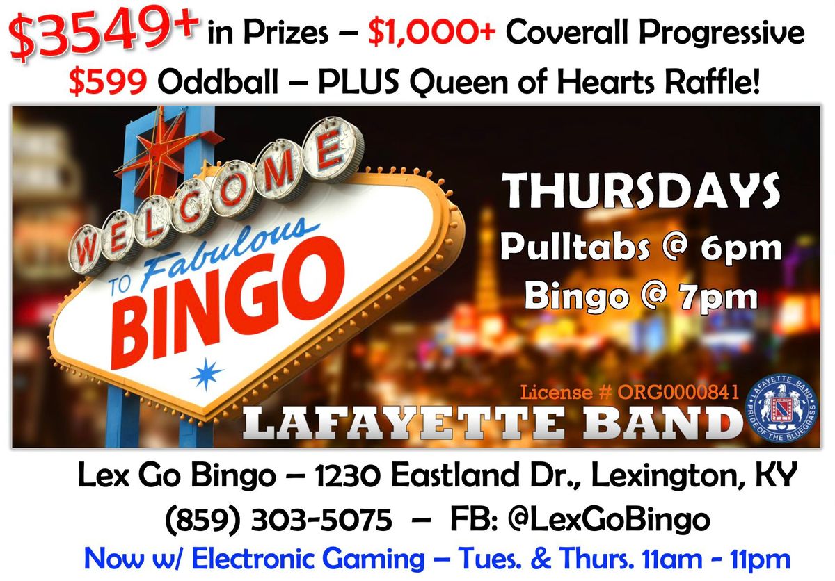 Thursday Night Bingo (Lafayette Band)