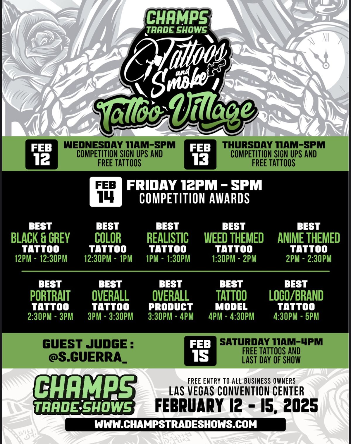 Champs Tattoo Village Feb 12-15, 2025