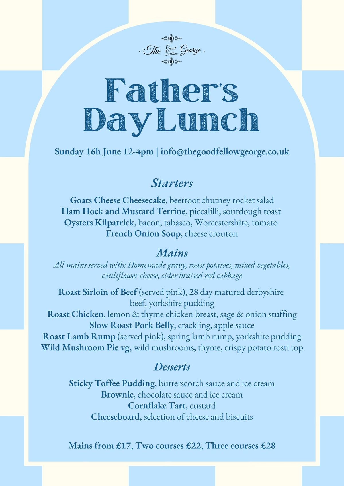 Father's Day Sunday Lunch