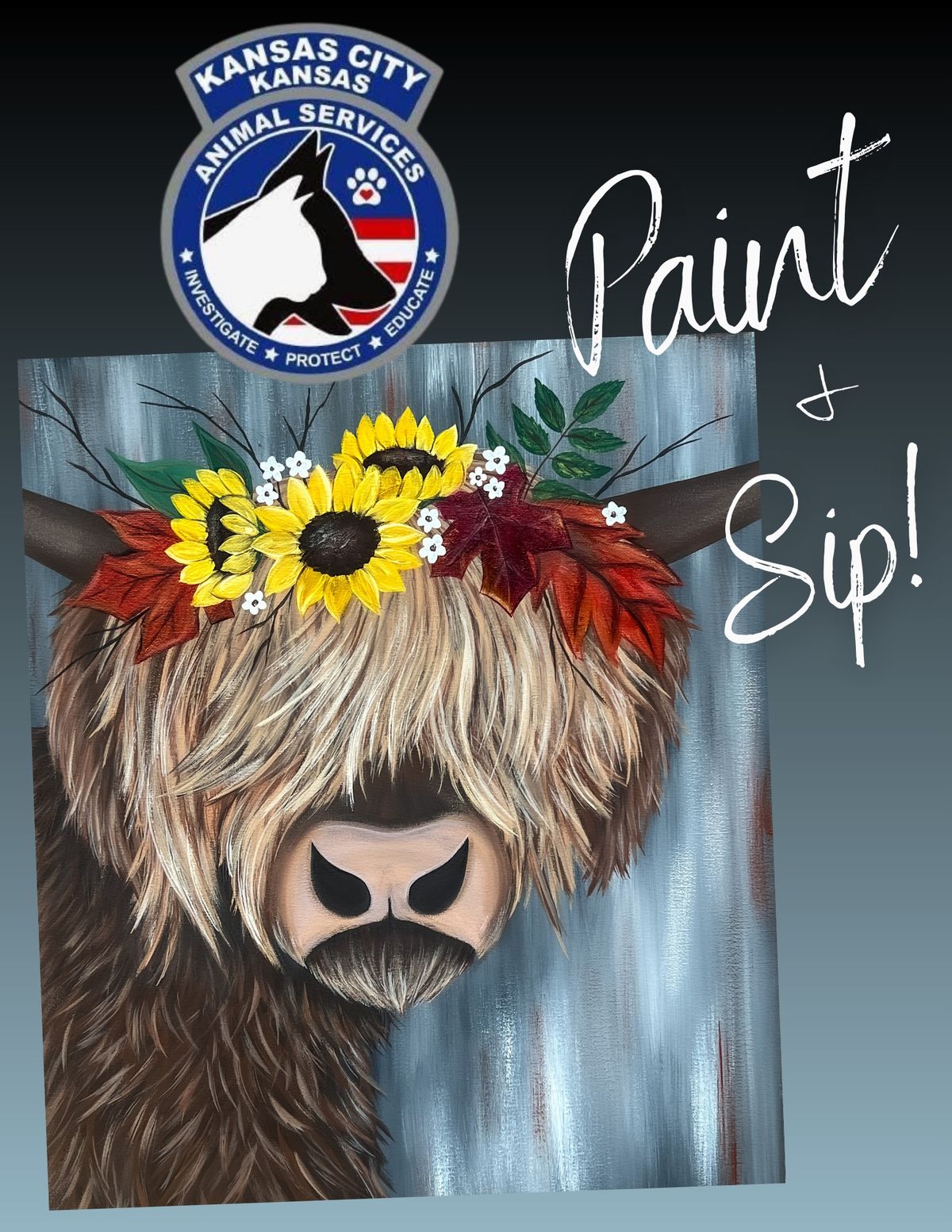 Paint & Sip Fundraiser with KCK Animal Services!