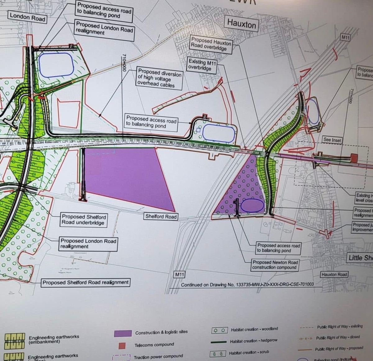 EWR proposal of level crossing footbridge