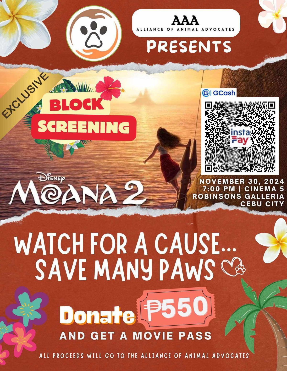 MOANA 2 Block Screening For A Cause