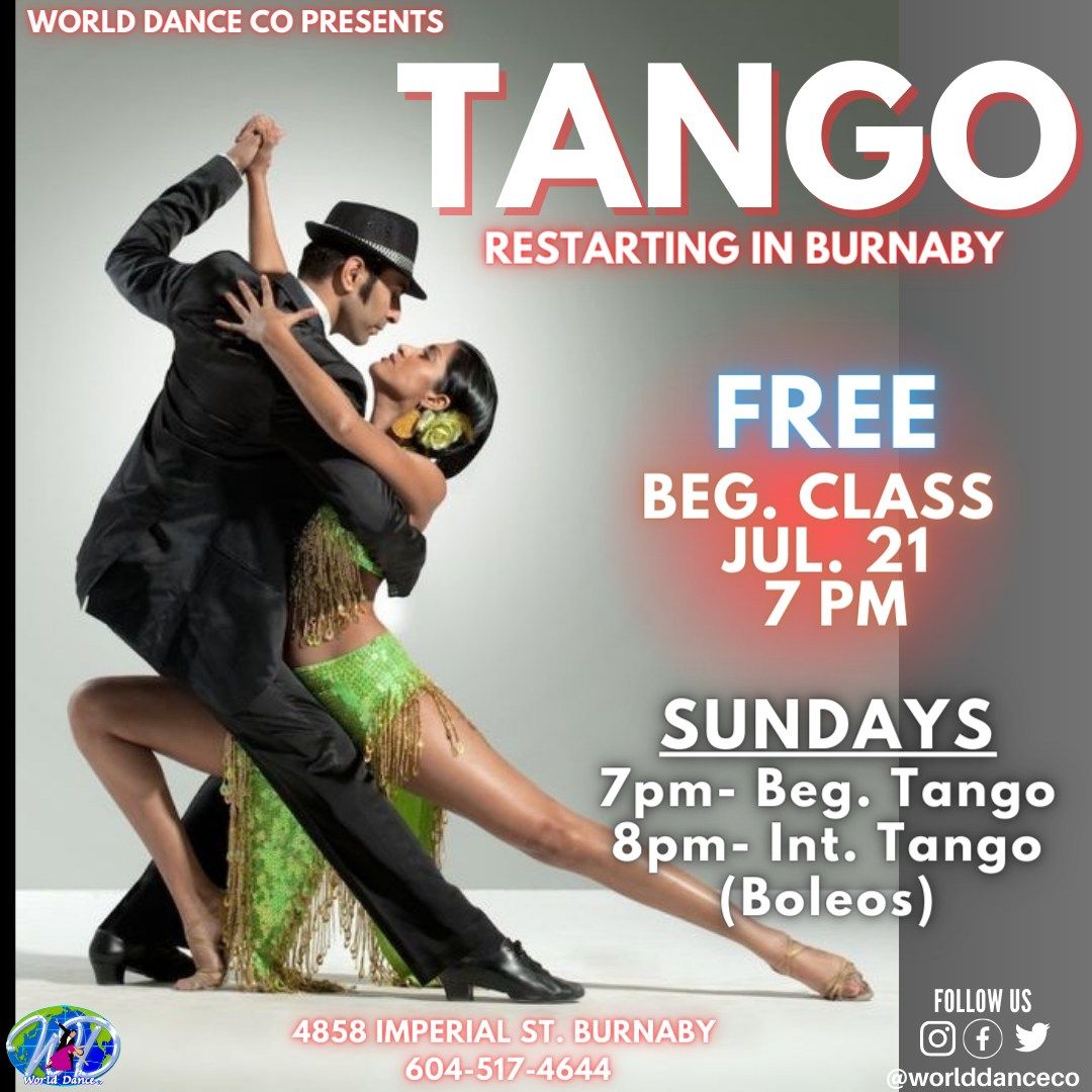 FREE BEGINNER TANGO CLASS!!