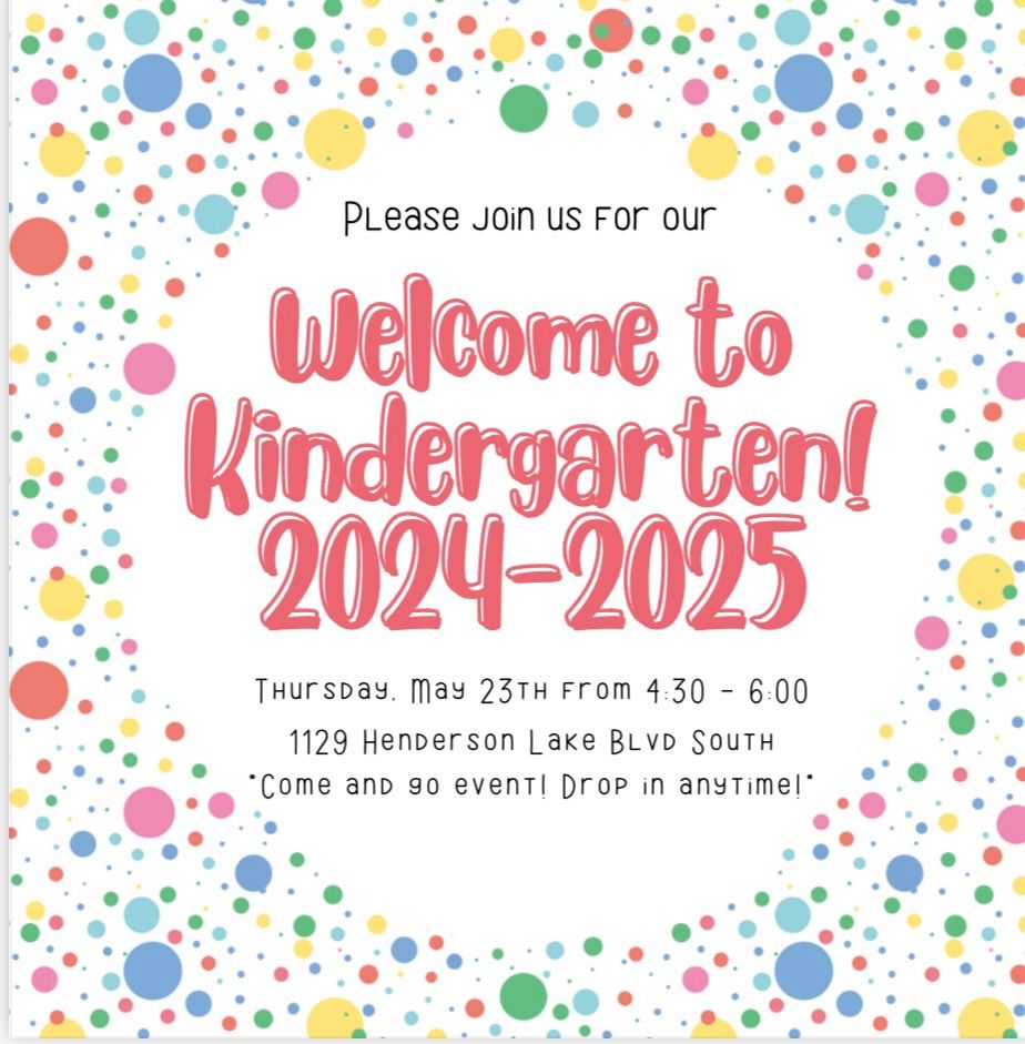 Welcome to Kindergarten 2024-2025