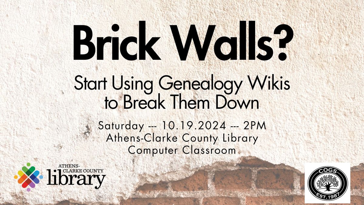 Brick Walls? Start Using Genealogy Wikis to Break Them Down