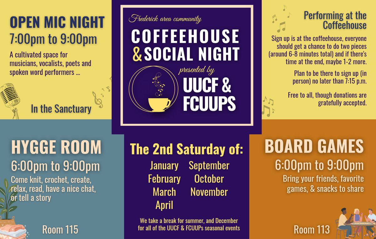 UUCF Coffeehouse & Social Night