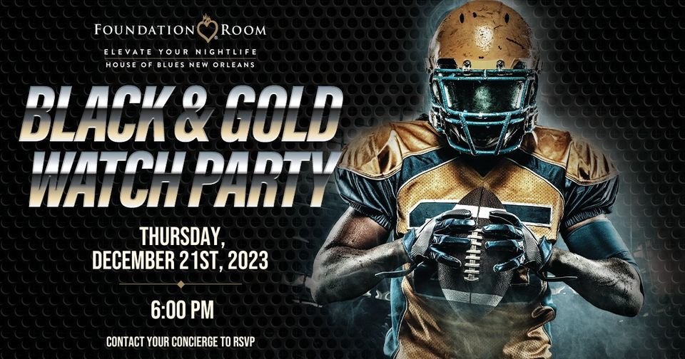 Black & Gold Watch Party in the Prayer Room (Foundation Room)