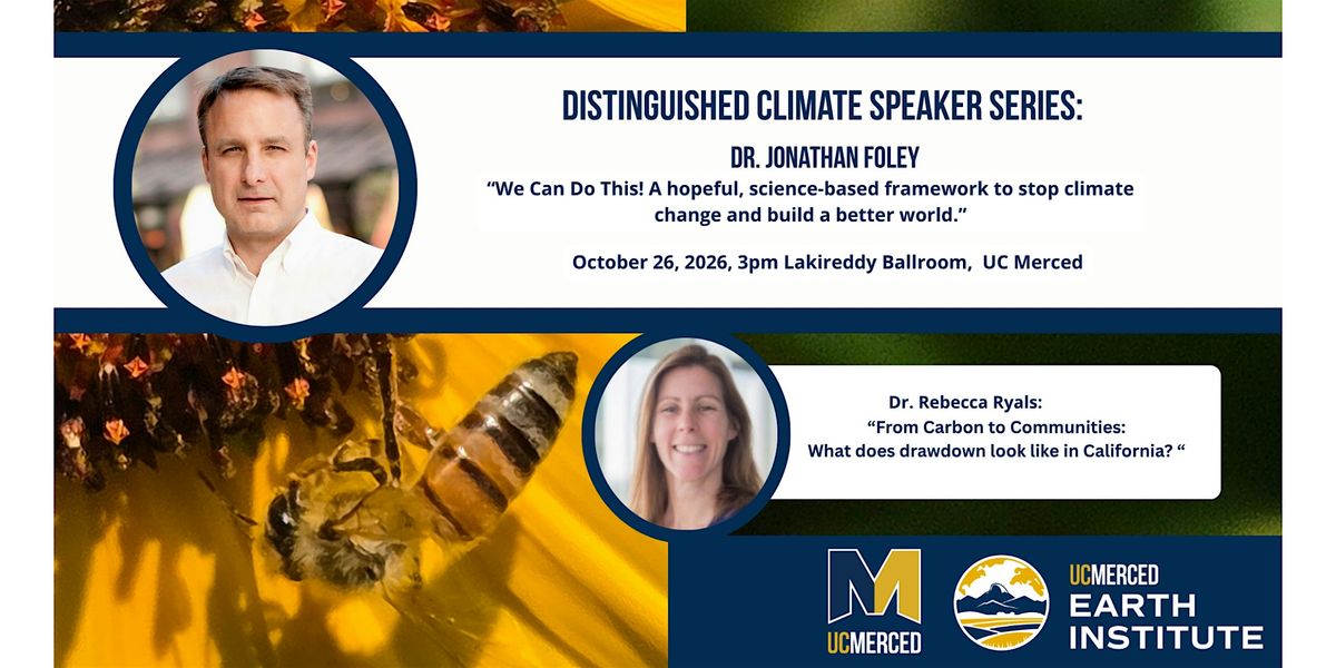 Distinguished Climate Speaker Series: Jonathan Foley
