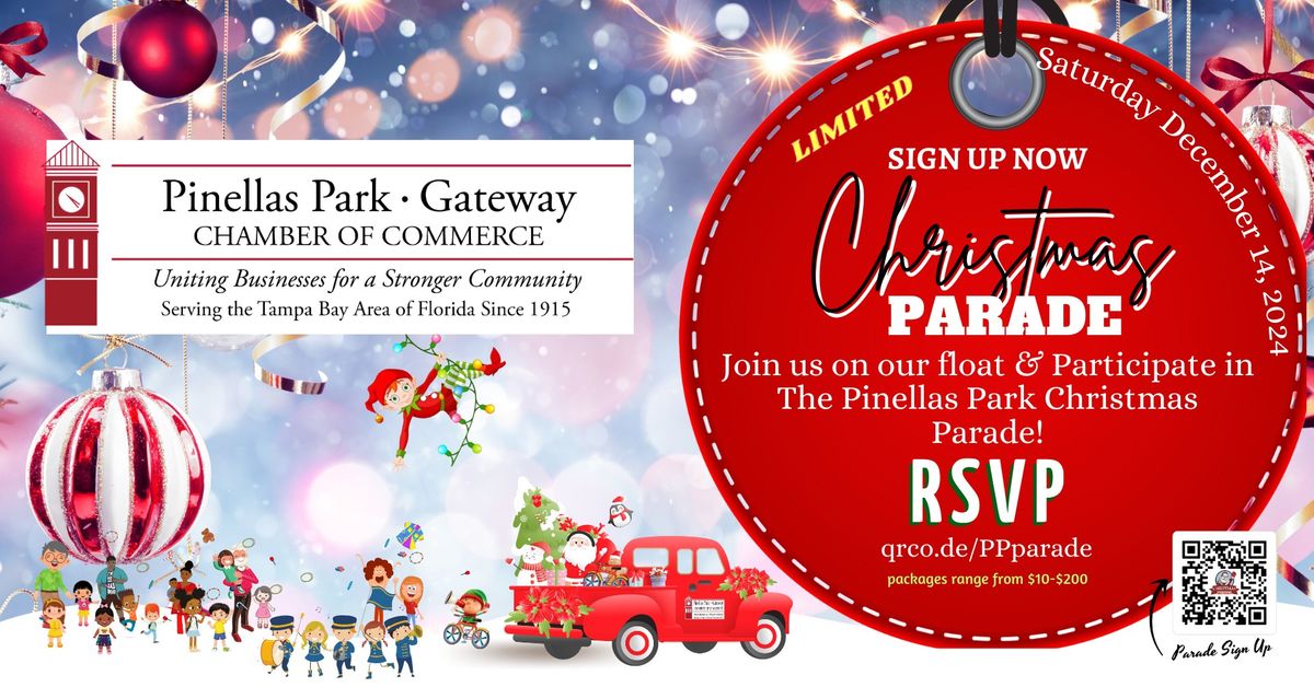 \ud83c\udf84\u2728 Hop on Our Holiday Float! Join Us at the Pinellas Park Christmas Parade! \ud83c\udf85 \u2728\ud83c\udf84