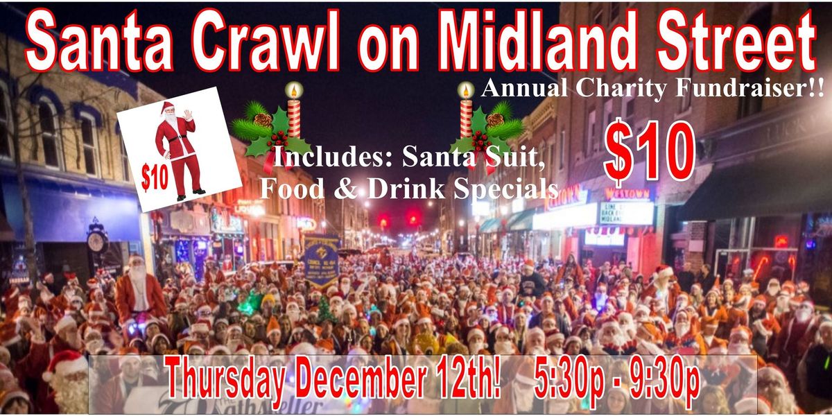 Midland Street Santa Crawl Annual Charity Event