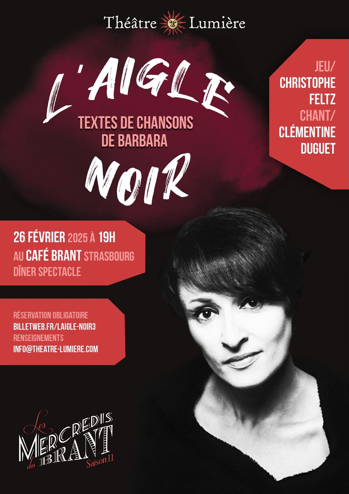 Th\u00e9\u00e2tre musical "L'Aigle Noir" d'apr\u00e8s Barbara