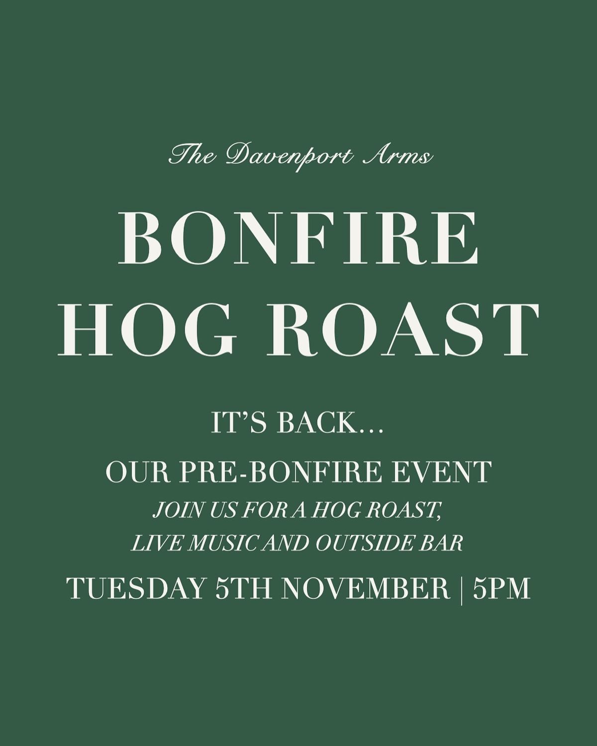 BONFIRE HOG ROAST