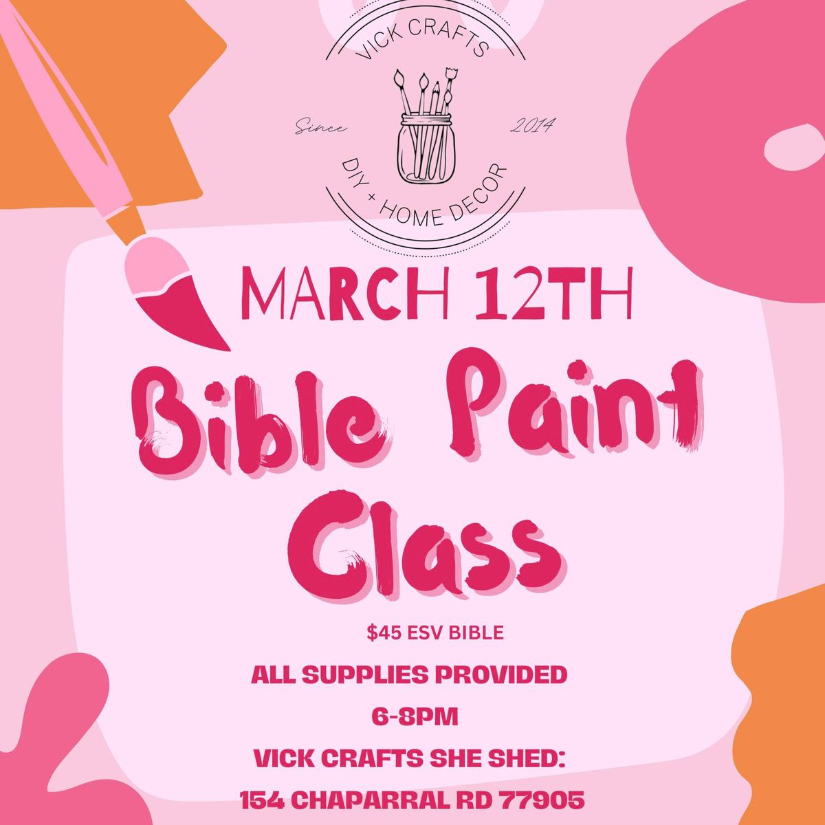 Bible Paint Class 3\/12