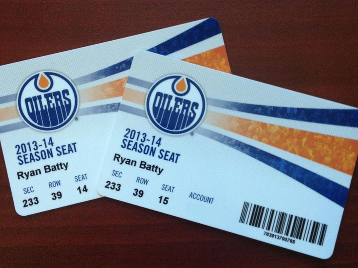 Edmonton Oilers Season Tickets (Includes Tickets To All Regular Season Home Games)