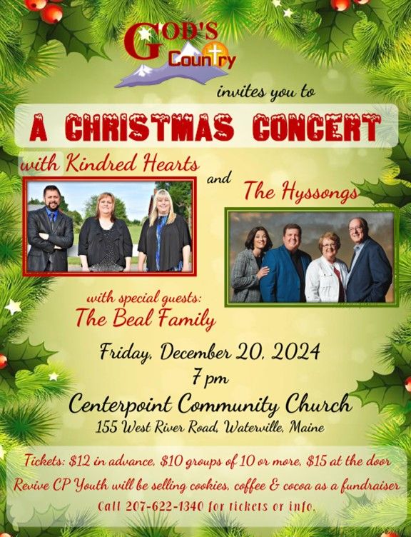 Christmas Concert with Kindred Hearts & the Hyssongs