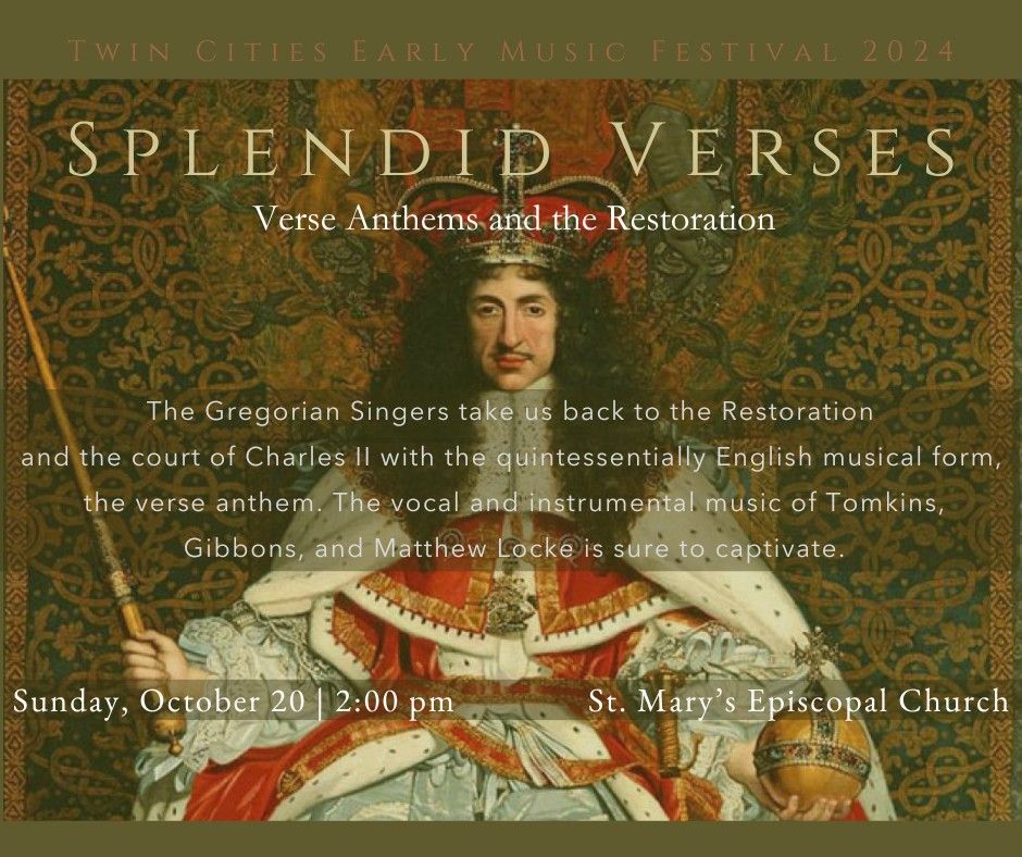 Splendid Verses: Verse Anthems and the Restoration