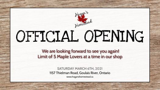 Official Sugar Shack Opening