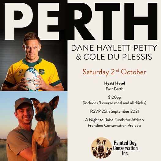 Painted Dog Conservation Inc Presents "An Evening with Dane Haylett-Petty and Cole du Plessis