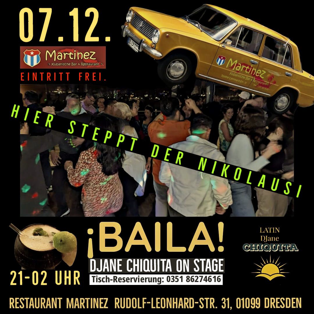 \u00a1BAILA! NOCHE LATINA IM MARTINEZ MIT MINI-WORKSHOP: CUMBIA