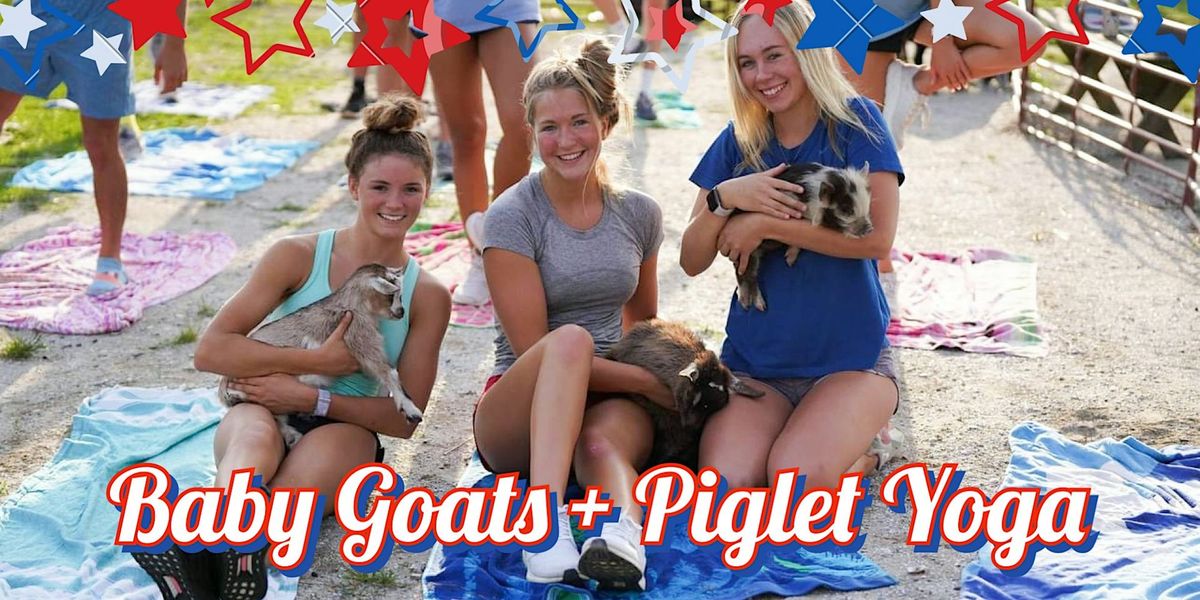 Piglets & Baby Goats Yoga! Saturday August 3 rd at 9 am