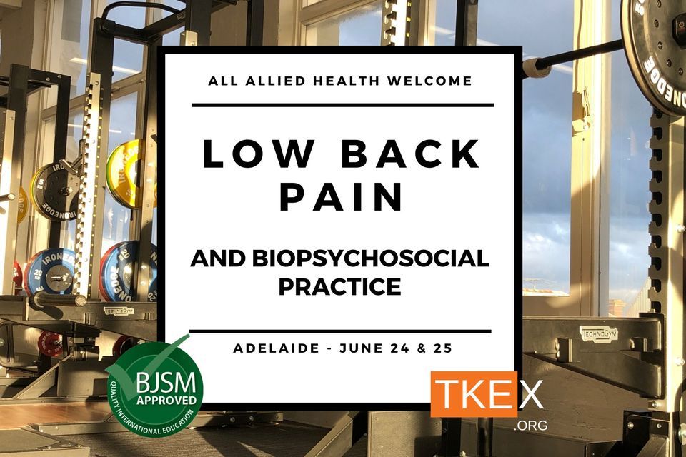 Low Back Pain & Biopsychosocial Practice - Adelaide