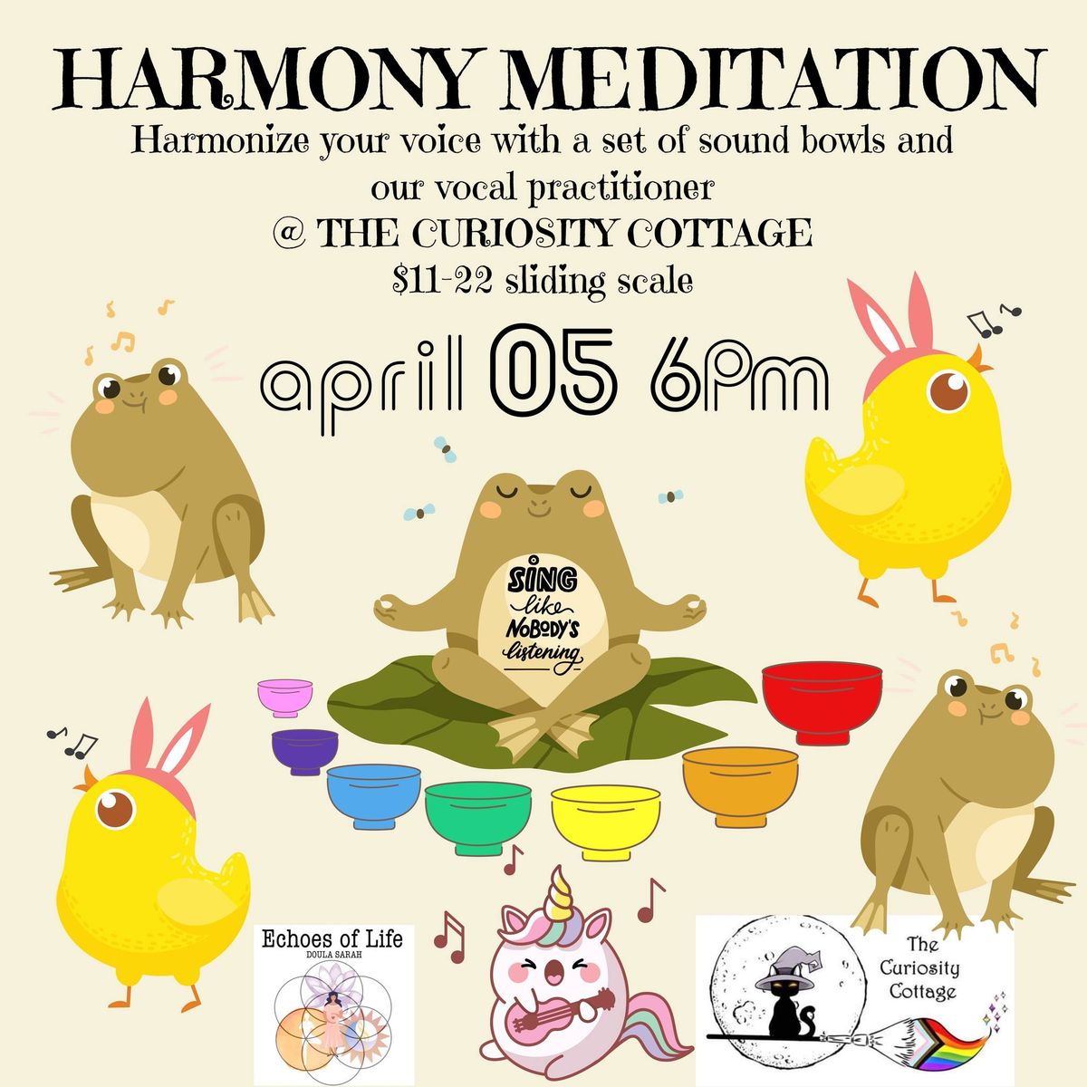 HARMONY MEDITATION \u201cAfter Hours\u201d @ The Curiosity Cottage