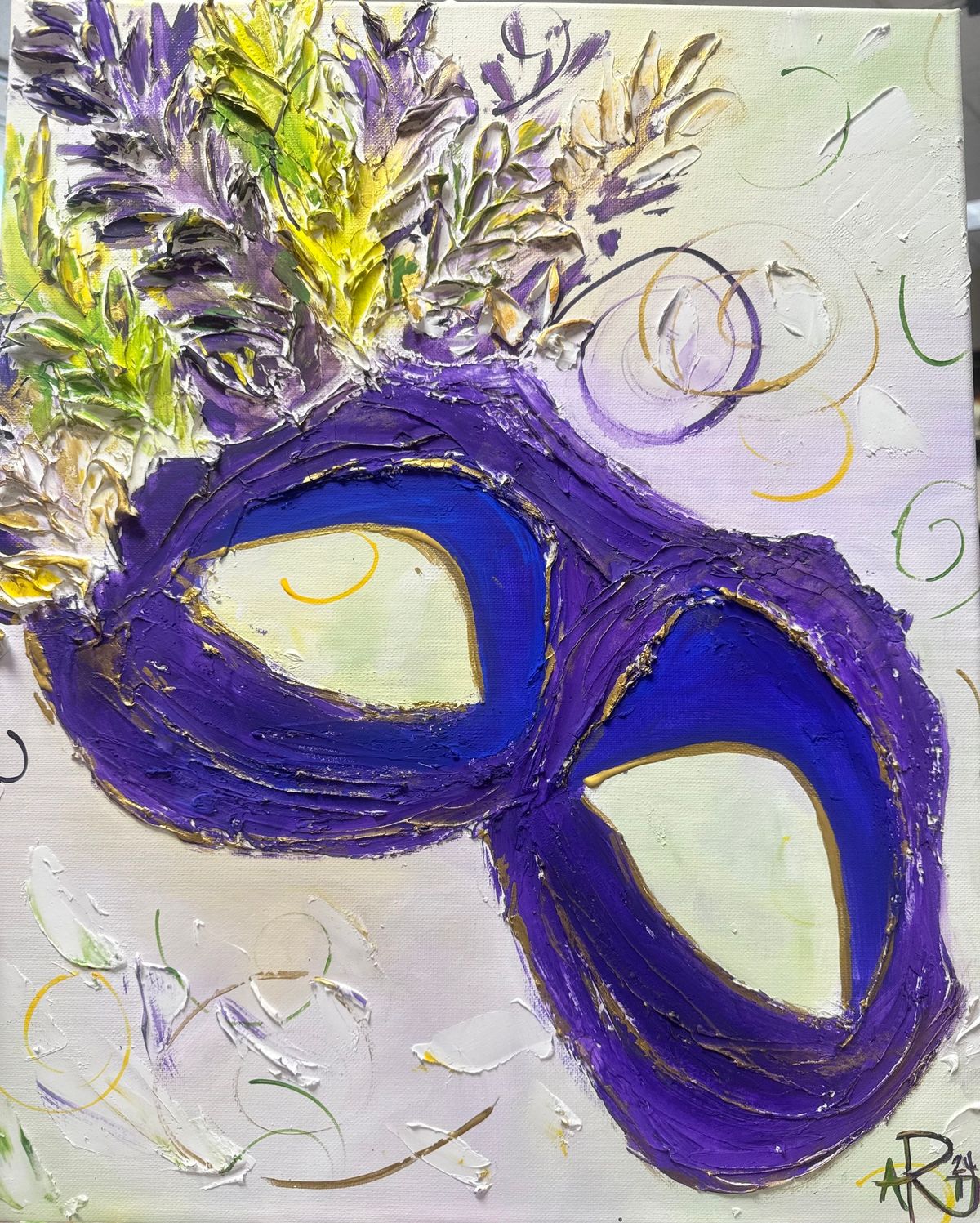 Textured Mardi Gras Mask