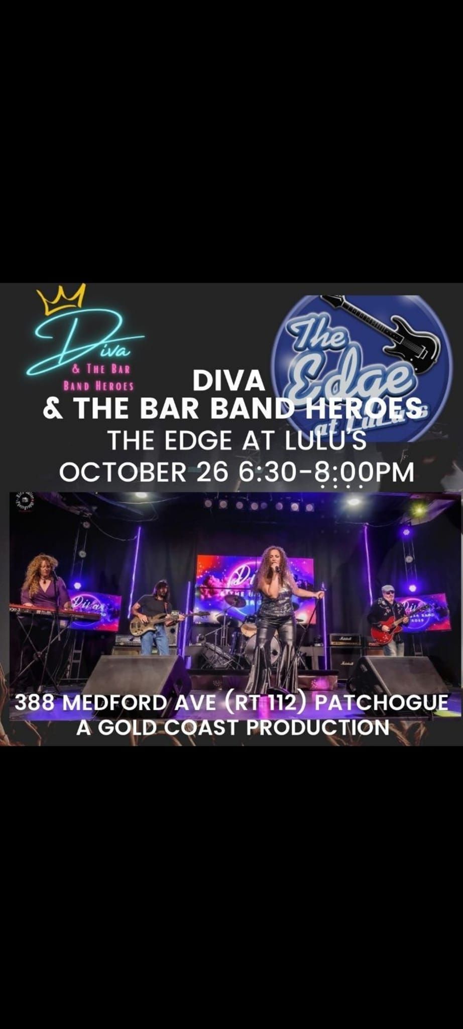 DIVA & The Bar Band Heroes LIVE at The Edge at Lulu's!!!