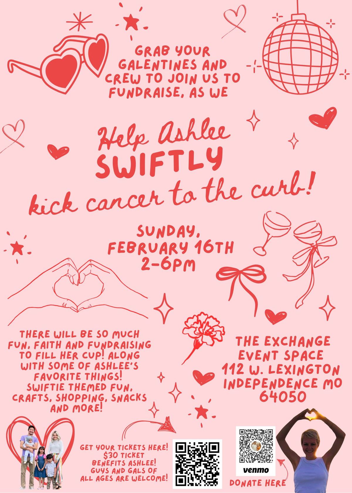 Help Ashlee SWIFTLY Kick Cancer to the Curb! 