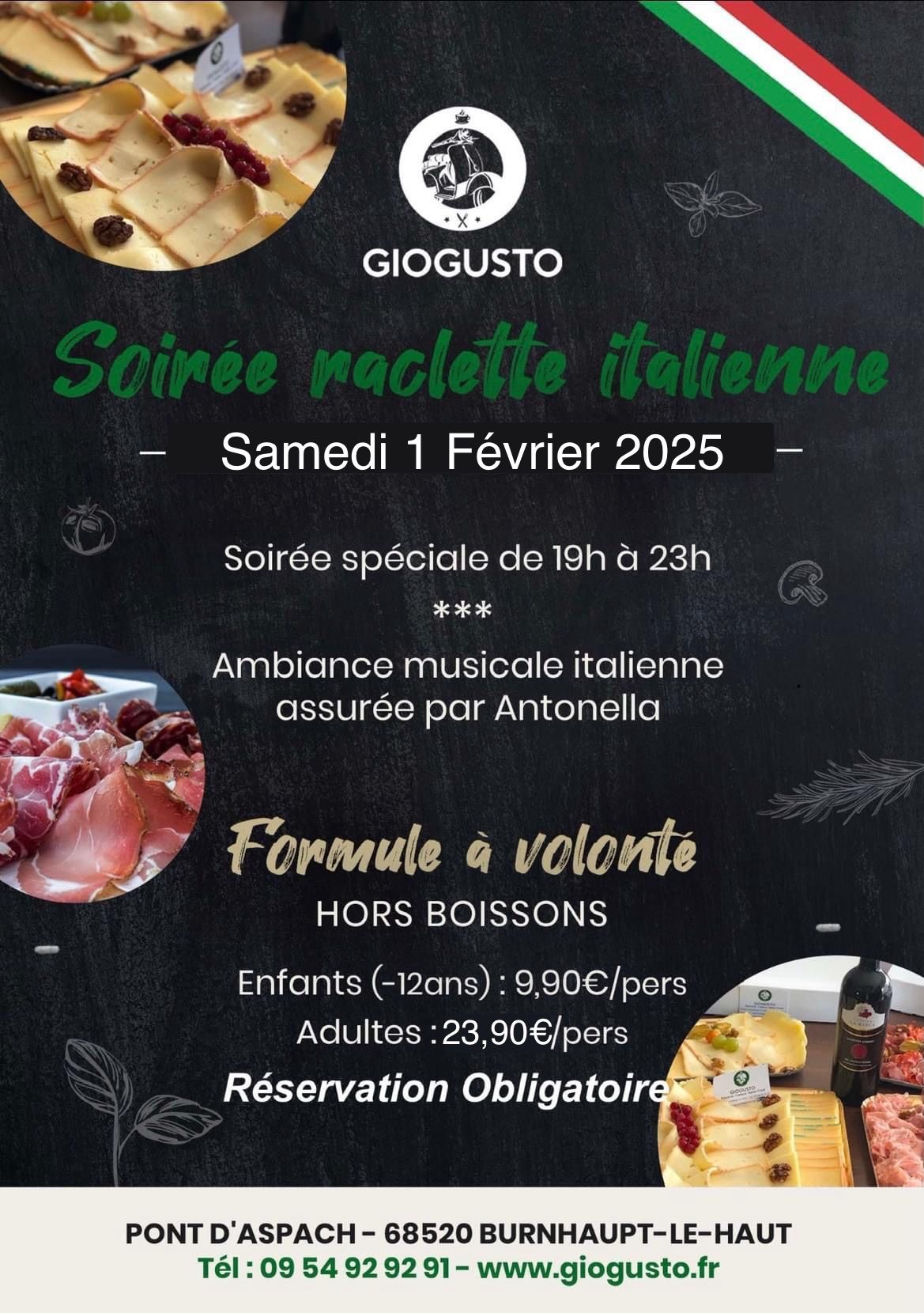 \ud83c\uddee\ud83c\uddf9Soir\u00e9e Raclette Italienne\ud83c\uddee\ud83c\uddf9 et \ud83c\udfa4Karaok\u00e9\ud83c\udfa4