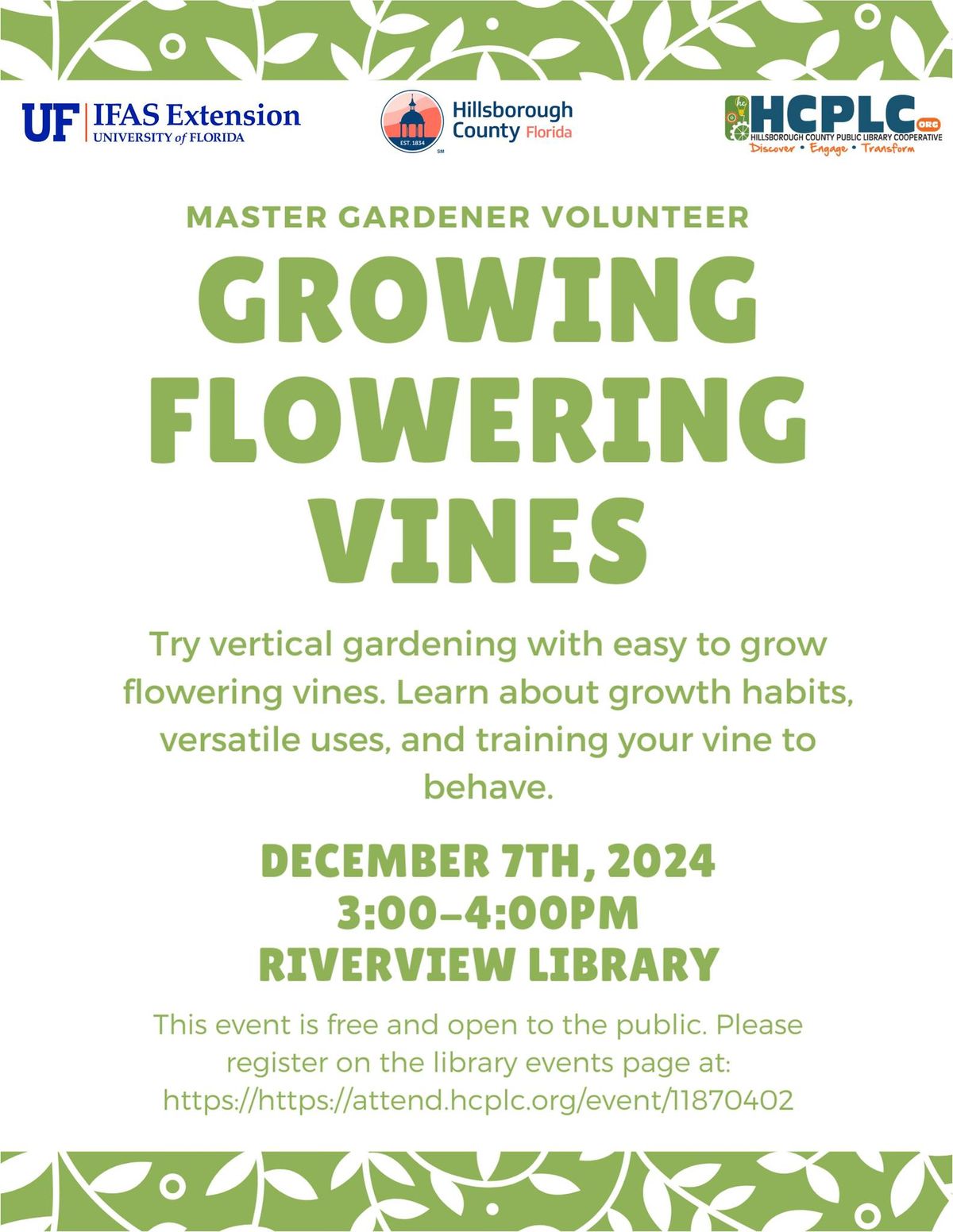 Master Gardener - Growing Flowering Vines