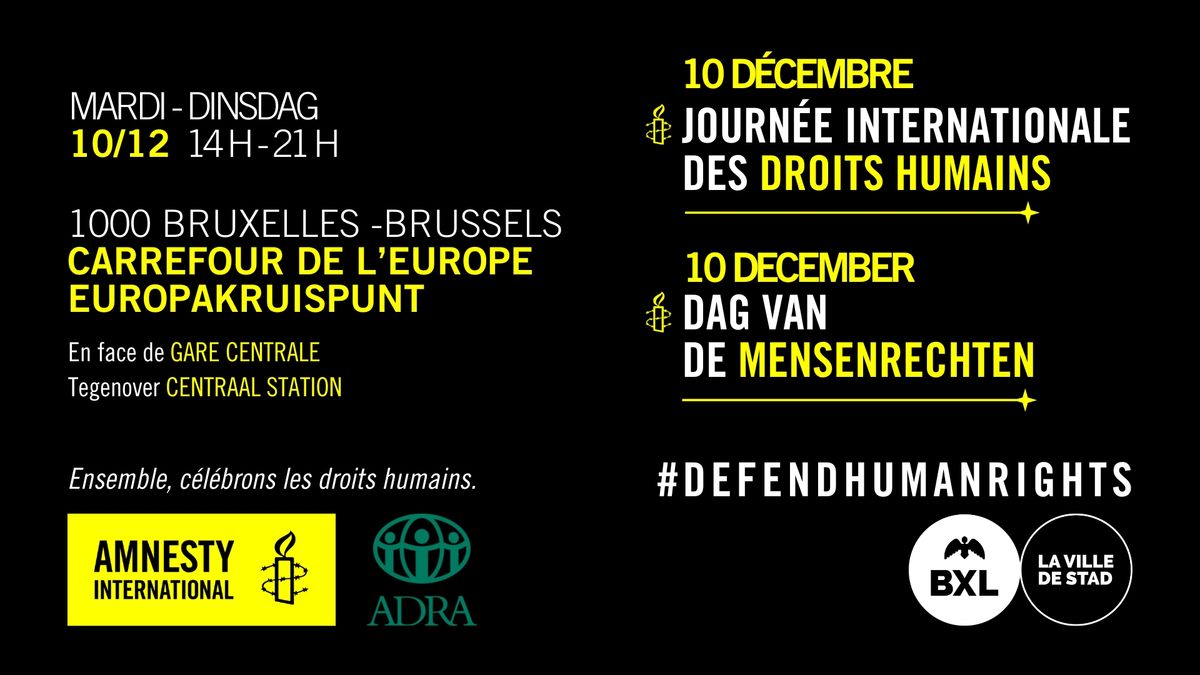 Journ\u00e9e internationale des droits humains \/ Internationale Dag van de Mensenrechten