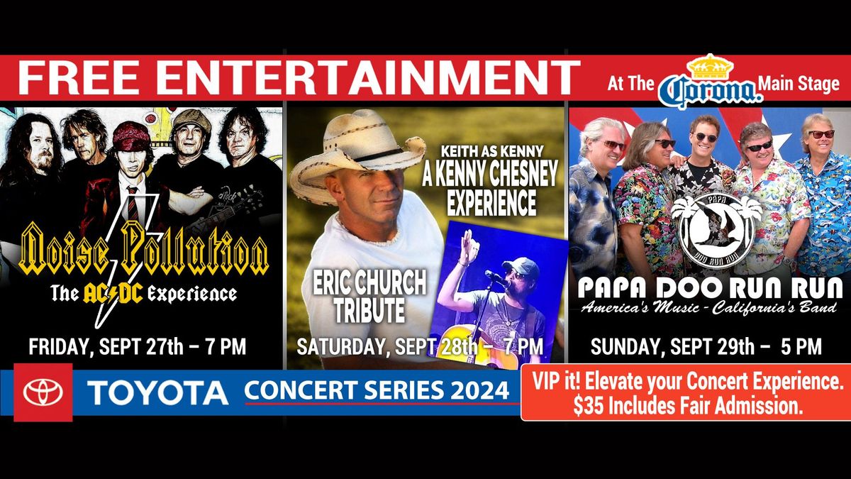 FREE Toyota Concert Series at the Corona Main Stage: Kenny Chesney Experience & Eric Church Tribute