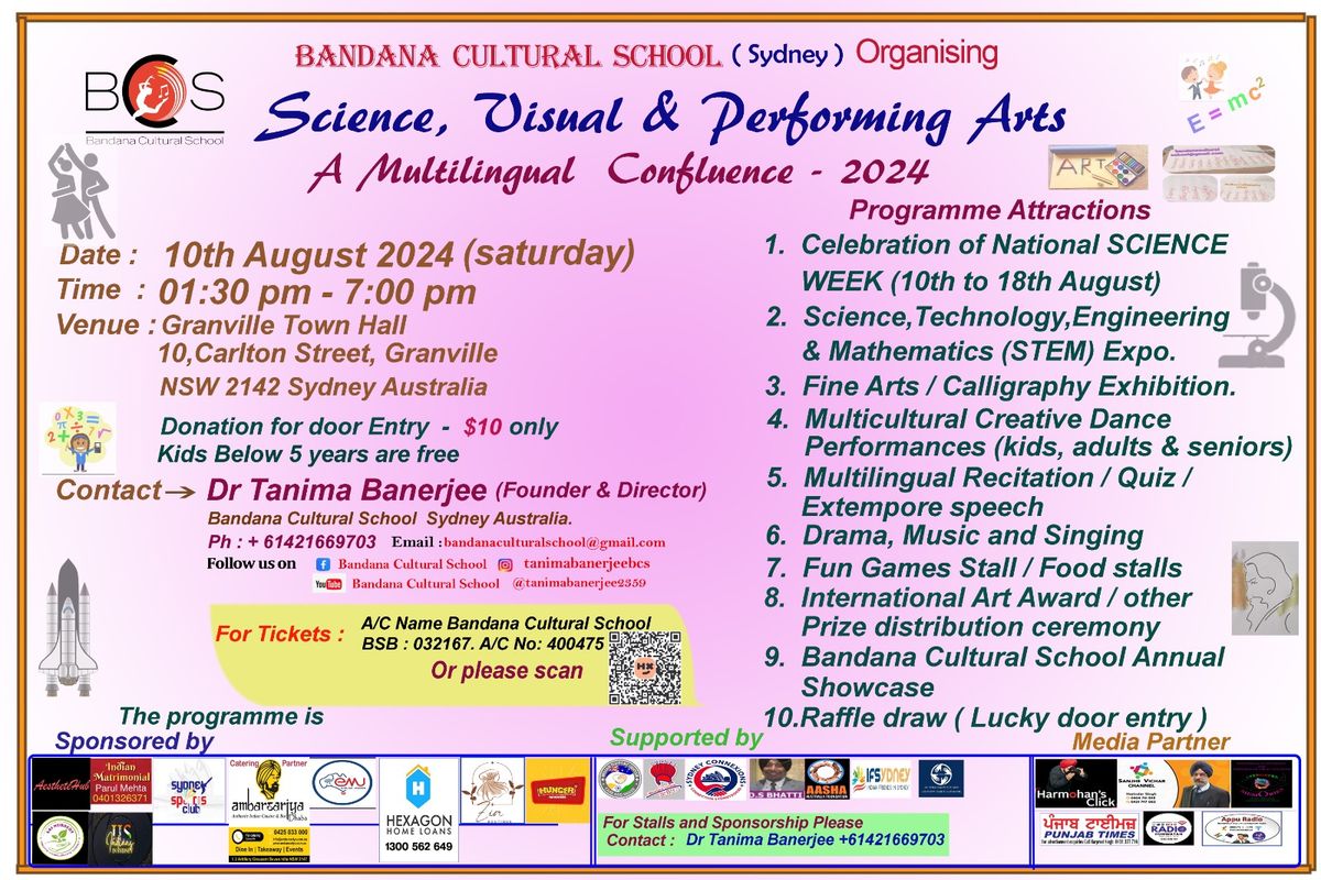 Science , Visual & Performing Arts  A multilingual Confluence 2024 