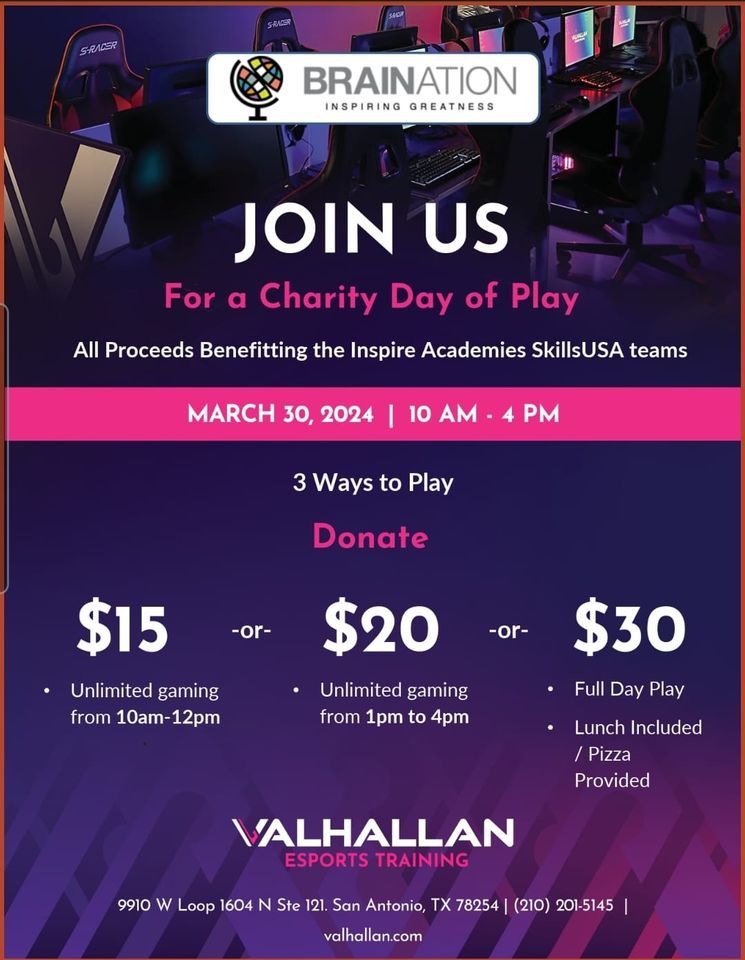 Day of Play Charity Gaming Event