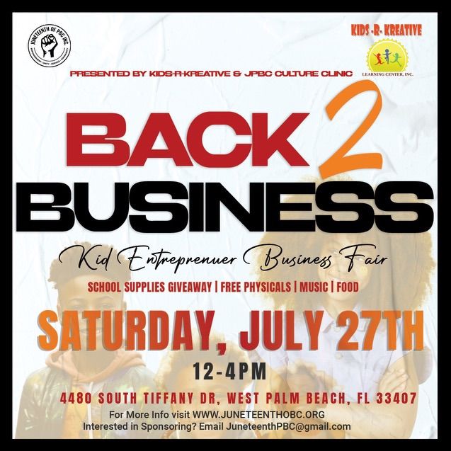 Back 2 Business: Kid Entrepreneur Business Fair