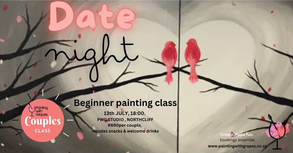 Couples Beginner Painting Class - No experience required!