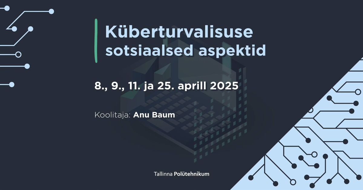 K\u00fcberturvalisuse sotsiaalsed aspektid - tasuline koolitus