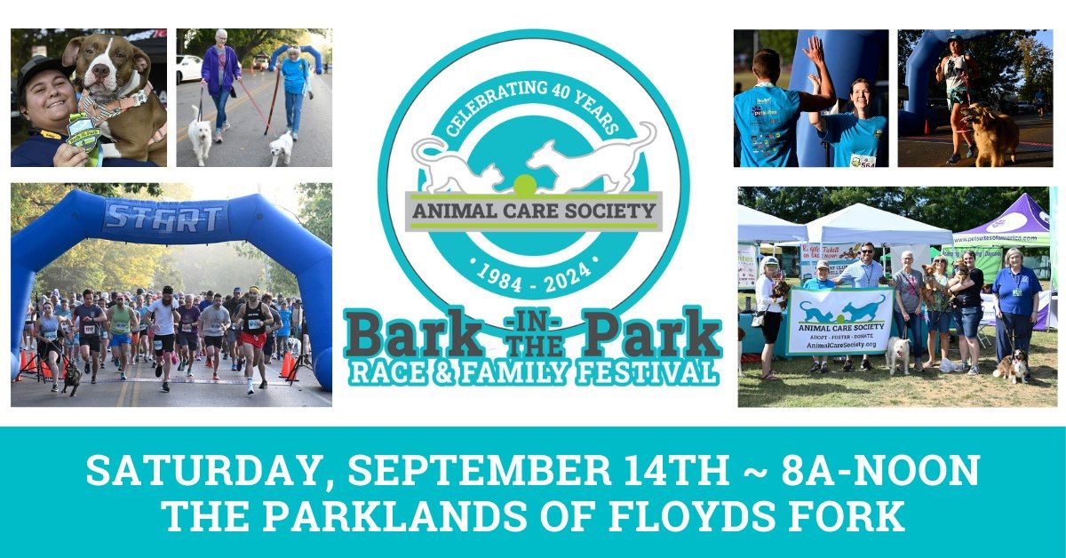 21st Annual Bark in the Park - Race & Family Festival benefitting Animal Care Society